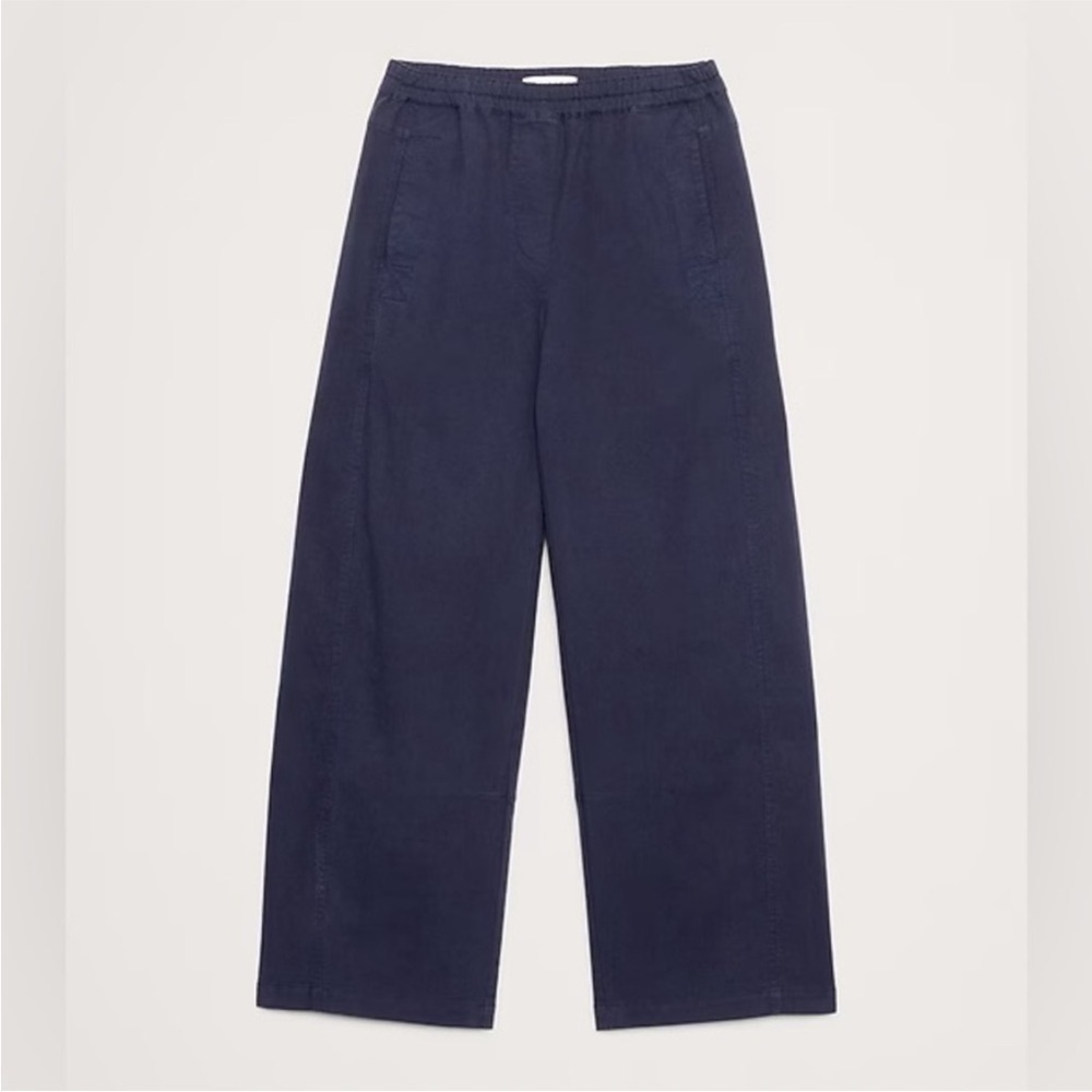 Banana Republic Dark Navy Wide-Leg Pull-On Pants - Picture 4 of 7